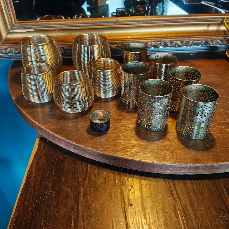 Ca. 12x Waxinelicht houders