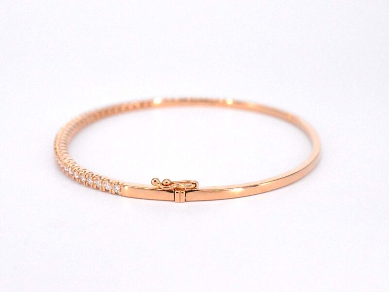 Rosegouden diamanten armband – foto 5 – kavel bij Onlineveilingmeester