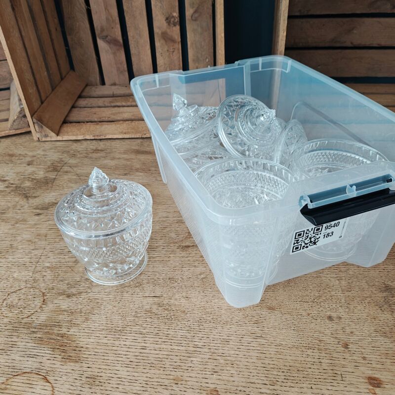 Ca. 15x Bon schaaltjes met deksel