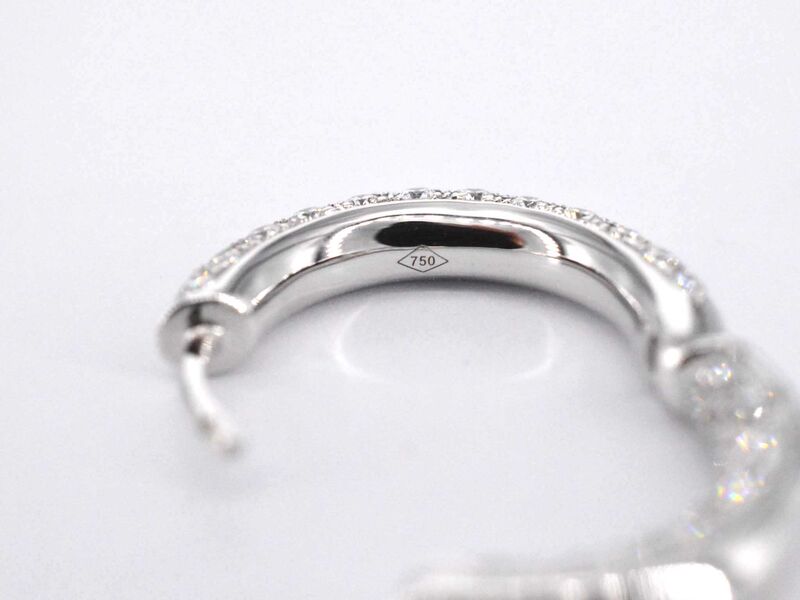 Witgouden oorbellen met briljant geslepen diamanten – foto 7 – kavel bij Onlineveilingmeester