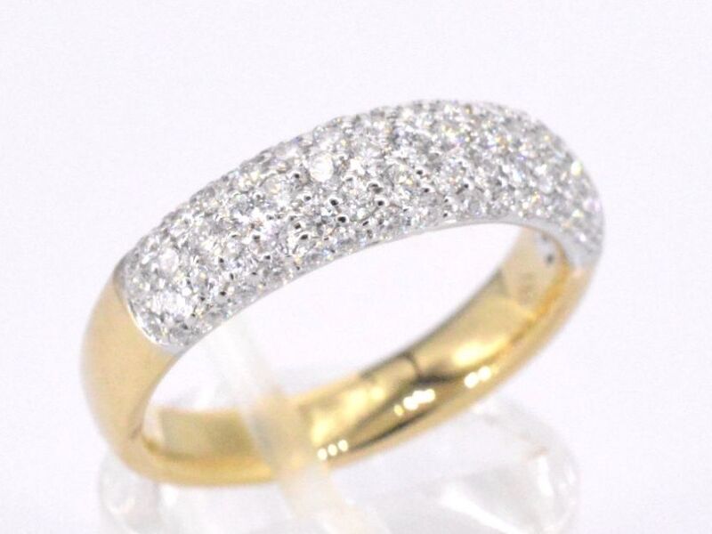 Gouden pave ring met diamanten 0.90 carat – foto 5 – kavel bij Onlineveilingmeester