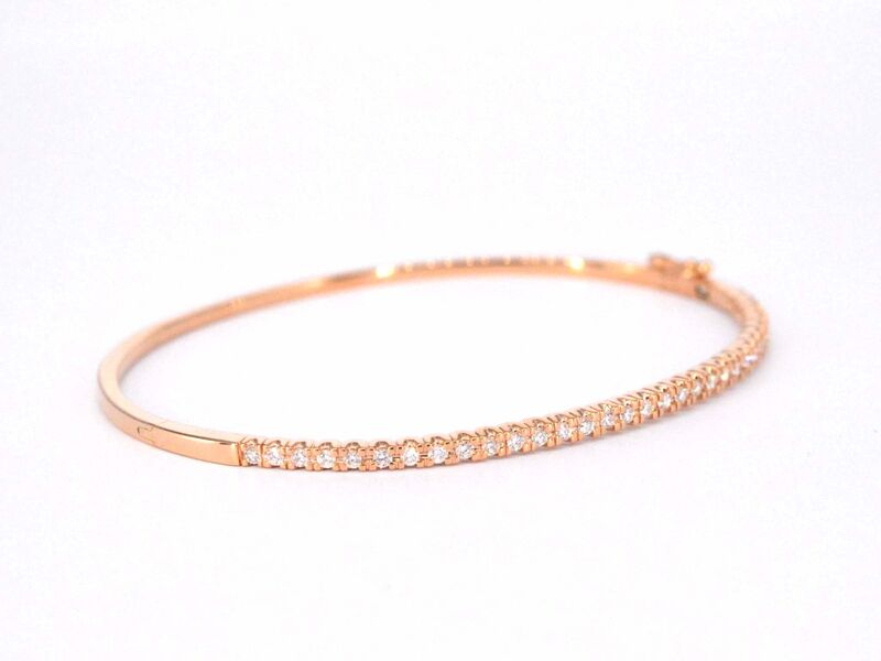 Rosegouden diamanten armband – foto 4 – kavel bij Onlineveilingmeester
