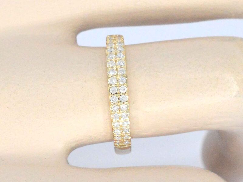 Gouden rijring met diamanten – foto 2 – kavel bij Onlineveilingmeester