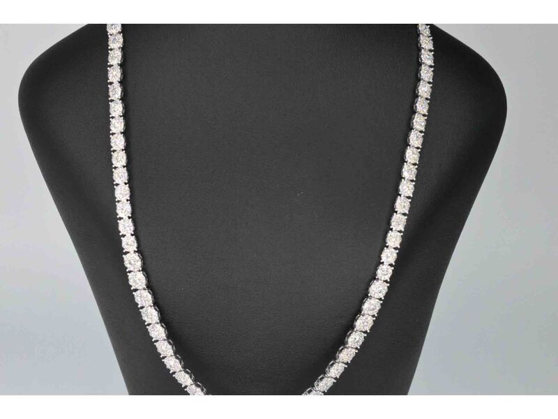 Witgouden collier met diamanten 10.00 carat – foto 6 – kavel bij Onlineveilingmeester