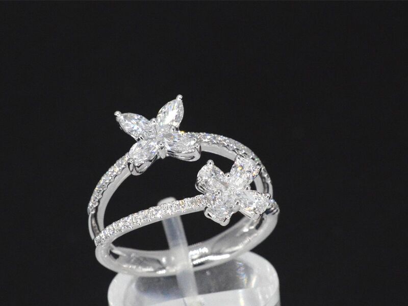 Witgouden ring met diamanten 1.30 carat – foto 4 – kavel bij Onlineveilingmeester