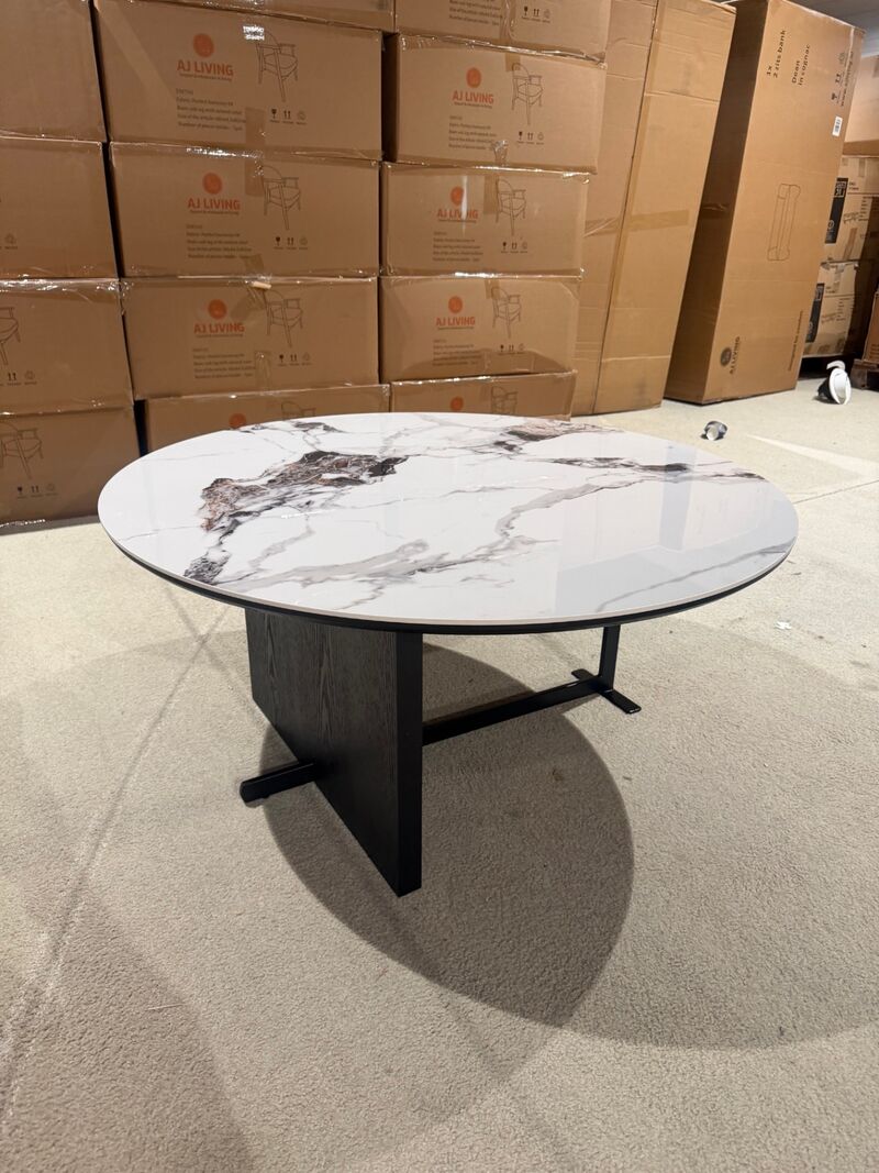Salontafel rond marmer, cryolite