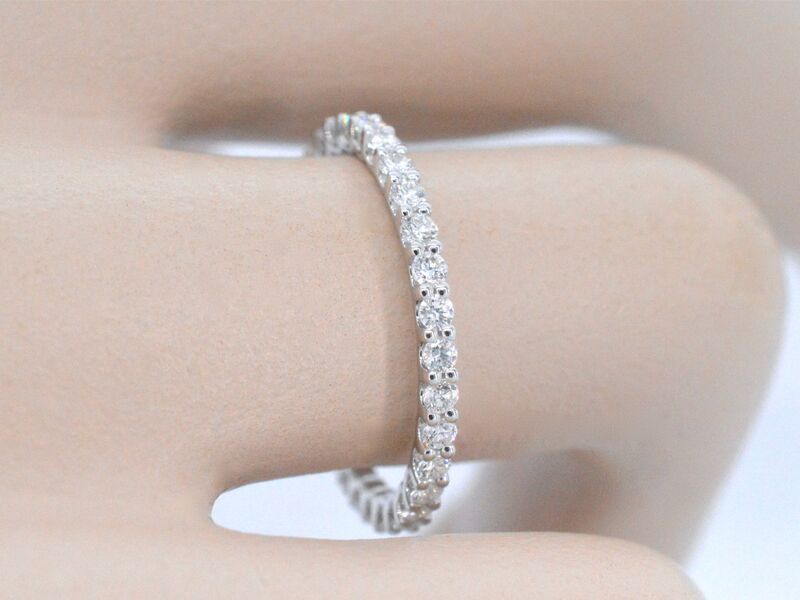 Witgouden alliance ring met briljant geslepen diamant – foto 2 – kavel bij Onlineveilingmeester