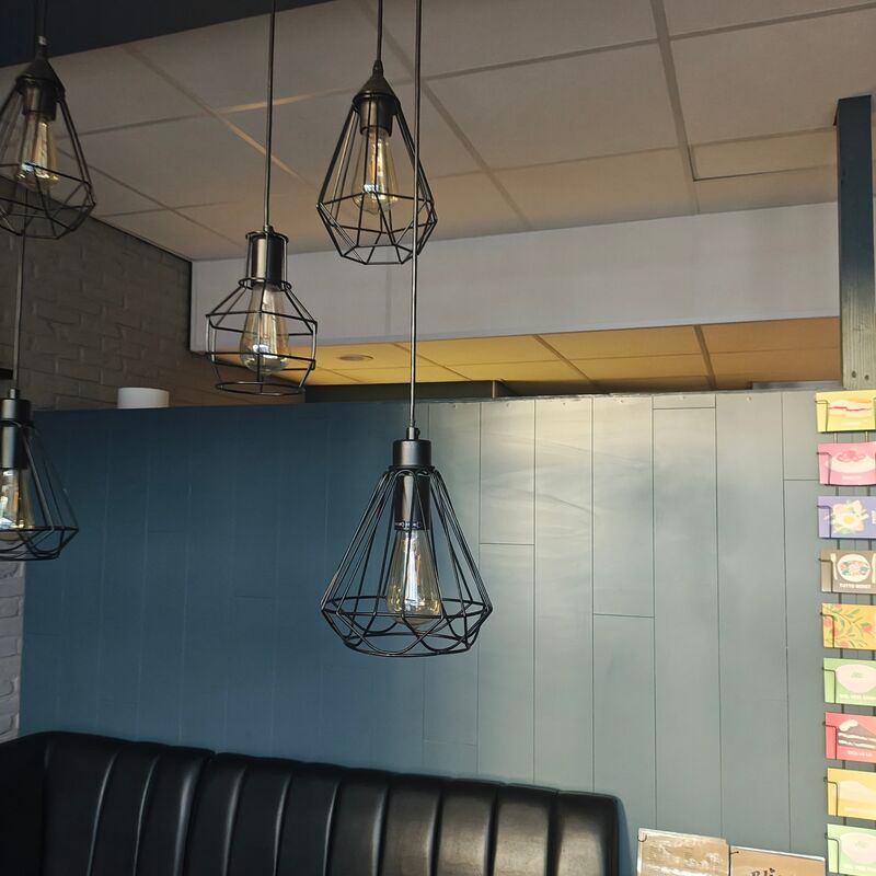Set van 3 hanglamp, zwart