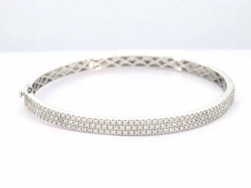 Witgouden vaste armband met briljant geslepen diamant – foto 3 – kavel bij Onlineveilingmeester