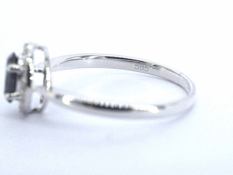 Witgouden ring met een grote zwarte diamant en natuurlijke witte diamanten – foto 7 – kavel bij Onlineveilingmeester