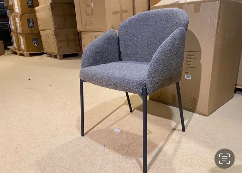 Set van 6 eetkamerstoelen, bruin