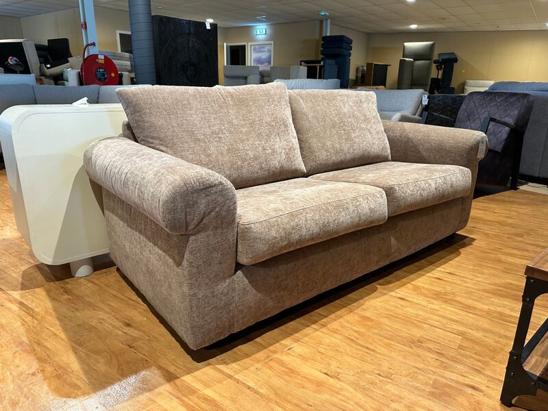2-zits bank, lichtbruin/grijs – foto 2 – kavel bij Onlineveilingmeester, Joure