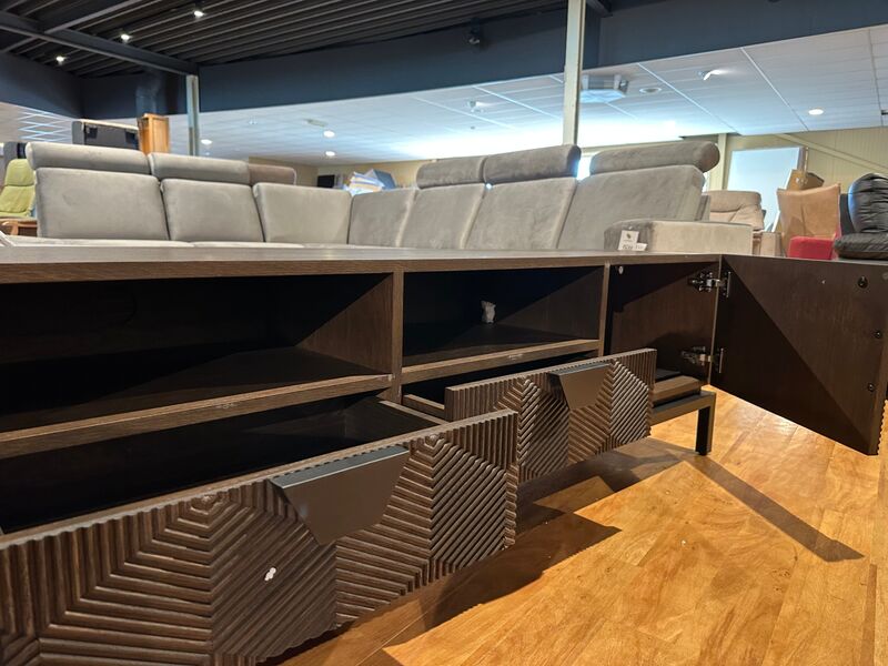 Tv-meubel, 2 deuren, 2 lades, espresso bruin – foto 5 – kavel bij Onlineveilingmeester, Joure