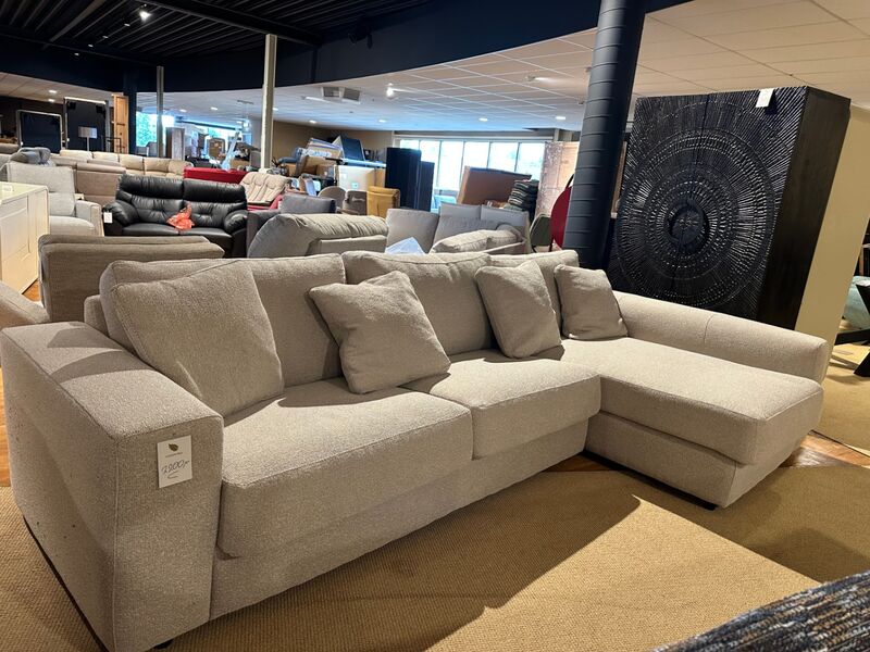 Hoekbank met lounge, lichtgrijs