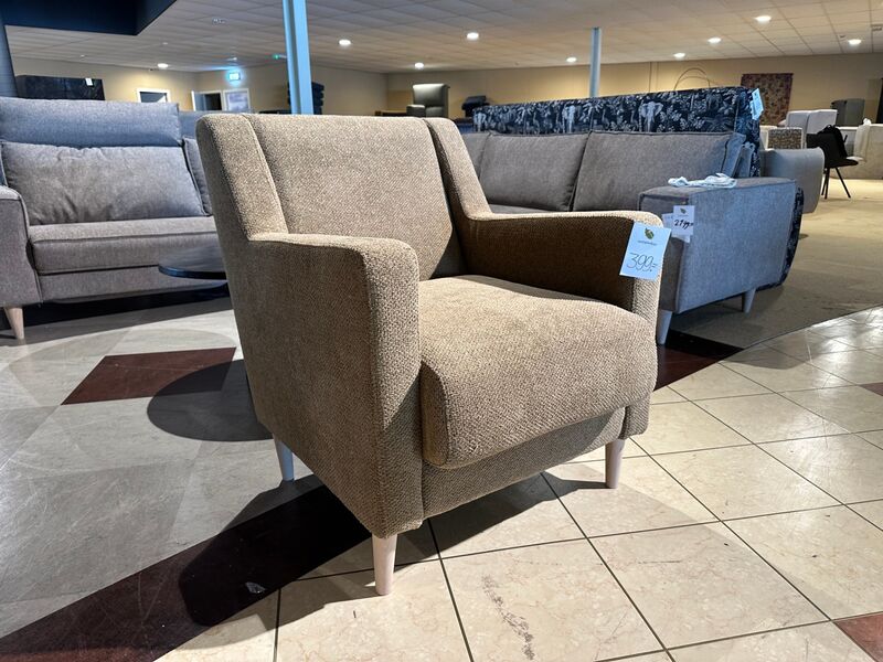 Fauteuil, lichtbruin/grijs – foto 3 – kavel bij Onlineveilingmeester, Joure