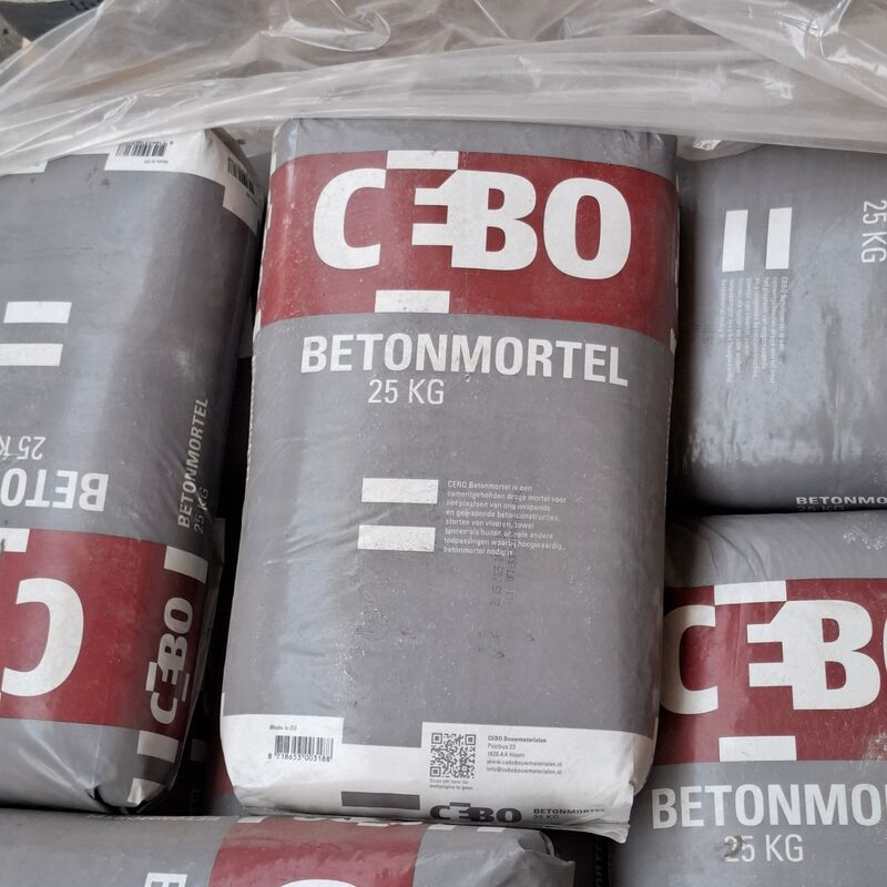 Ca. 25x Zak a 25 kg betonmortel CEBO – foto 3 – kavel bij Onlineveilingmeester, Smilde
