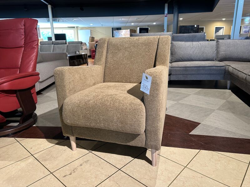 Fauteuil, lichtbruin/grijs – kavel bij Onlineveilingmeester, Joure