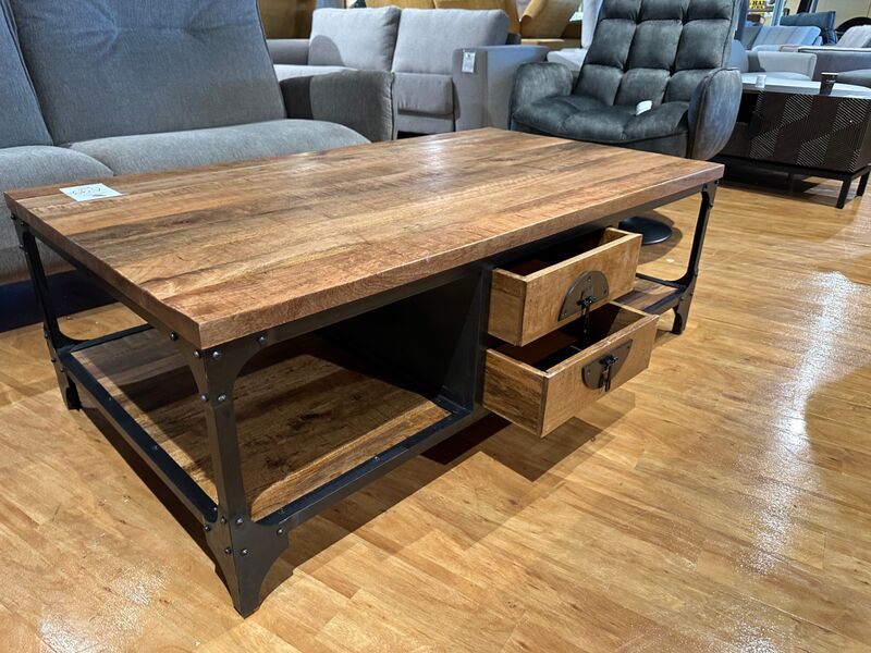 Salontafel, zwart onderstel, bruin – foto 5 – kavel bij Onlineveilingmeester, Joure