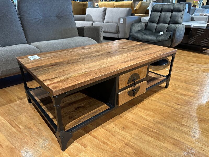 Salontafel, zwart onderstel, bruin – foto 3 – kavel bij Onlineveilingmeester, Joure