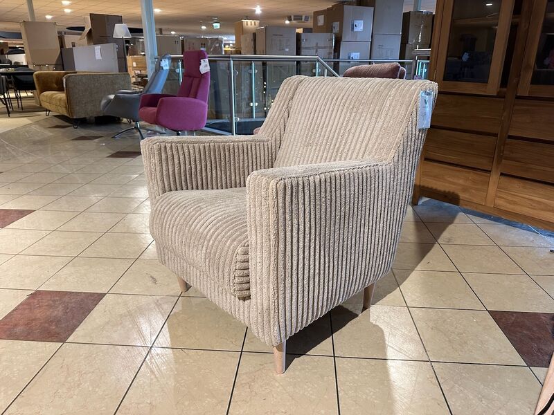 Fauteuil Knudsen, grijs/wit
