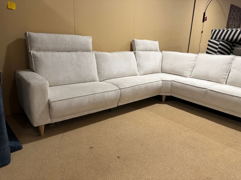 Hoekbank, creme/wit – foto 5 – kavel bij Onlineveilingmeester, Joure