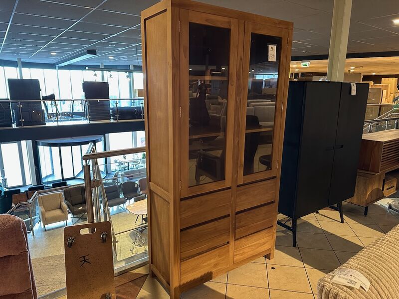 Vitrine kast Tower, onbehandeld