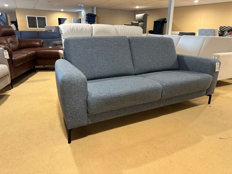 2-zits bank, grijs/blauw – foto 3 – kavel bij Onlineveilingmeester, Joure