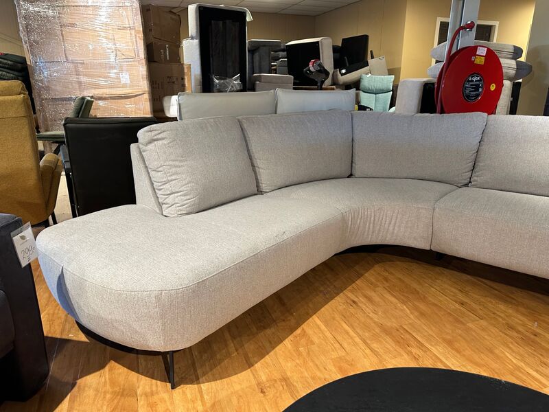 Hoekbank, grijs – foto 4 – kavel bij Onlineveilingmeester, Joure