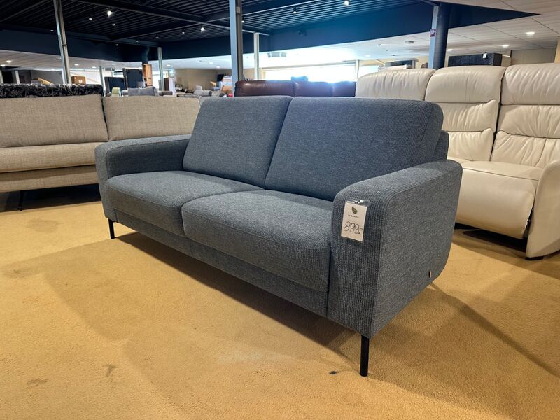 2-zits bank, grijs/blauw – foto 2 – kavel bij Onlineveilingmeester, Joure
