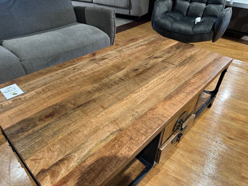 Salontafel, zwart onderstel, bruin – foto 4 – kavel bij Onlineveilingmeester, Joure