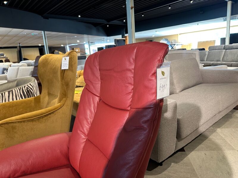 Relaxfauteuil draai verstelbaar Knudsen, rood