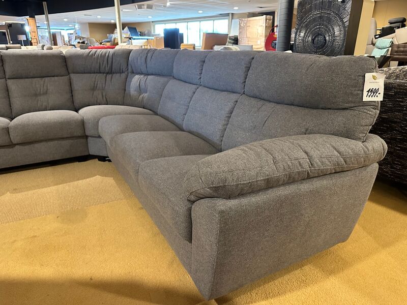 Hoekbank, grijs – foto 2 – kavel bij Onlineveilingmeester, Joure