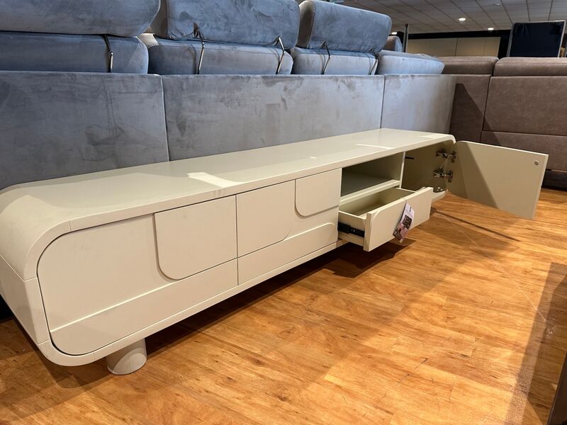 Tv-meubel, 3 deurs, softclose, wit – foto 4 – kavel bij Onlineveilingmeester, Joure