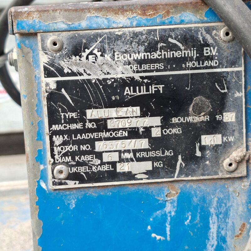 Pannenlift, Alulift, 12x 2 meter, 1987 – foto 8 – kavel bij Onlineveilingmeester, Smilde