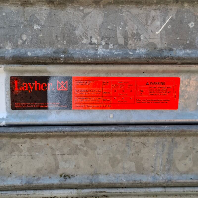 Ca. 15x O-roostervloer, Layher, Allround | 257x32 cm, in transportbok – foto 7 – kavel bij Onlineveilingmeester, Smilde