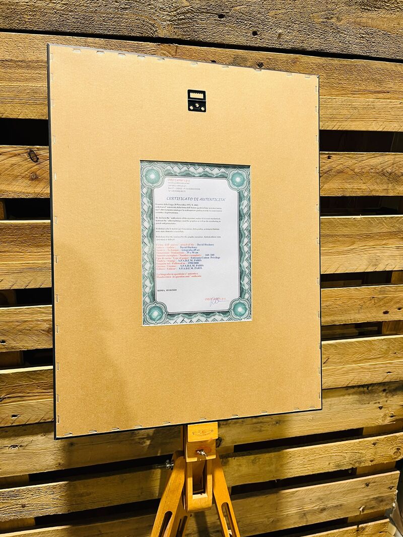 David Hockney Lithograaf - Gesigneerd met certificaat – foto 5 – kavel bij Onlineveilingmeester, Heerenveen