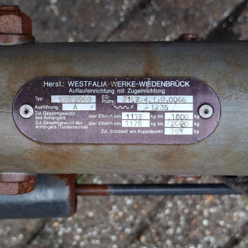 Enkelas aanhanger, Westfalia, 118451, 2000 – foto 10 – kavel bij Onlineveilingmeester, Smilde
