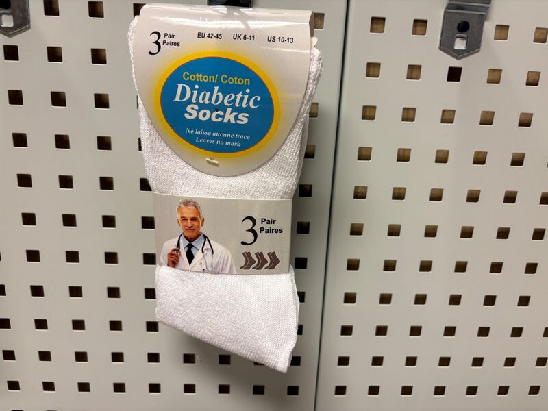 Ca. 80x Sokken-paar Diabetic, 2-pack, wit