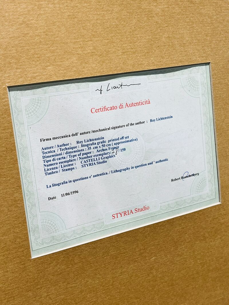 Roy Lichtenstein Lithograaf - Gesigneerd met certificaat – foto 7 – kavel bij Onlineveilingmeester, Heerenveen