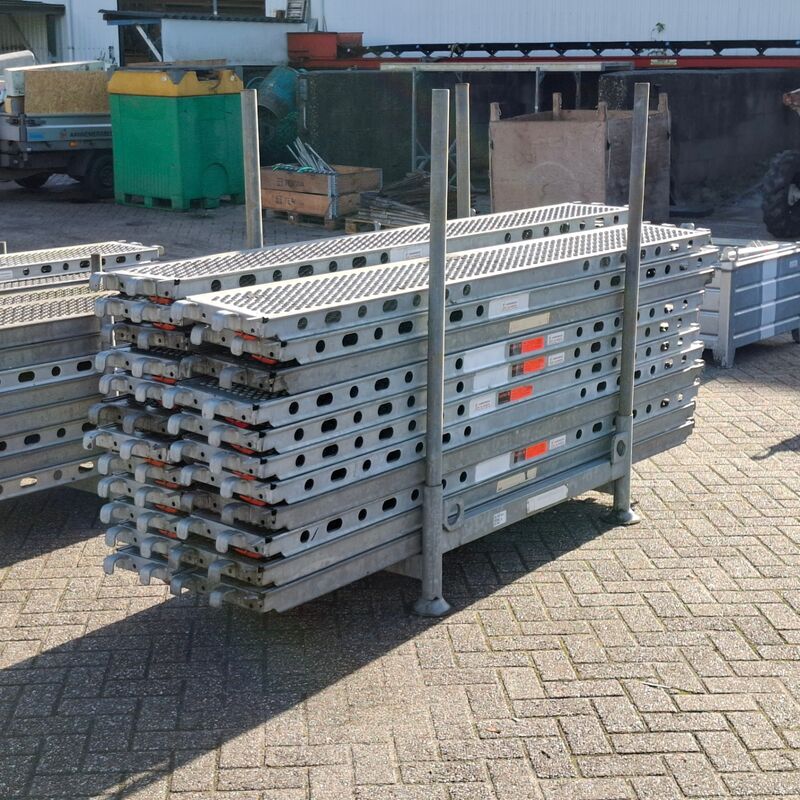 Ca. 23x O-roostervloer, Layher, Allround | 257x32 cm, in transportbok – foto 3 – kavel bij Onlineveilingmeester, Smilde