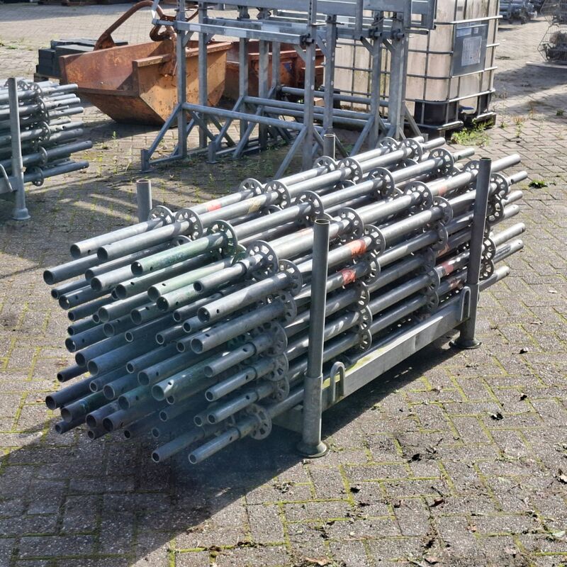 Ca. 52x Staanders met pen, Layher, Allround | 200cm (ring 50), in transportbok – foto 3 – kavel bij Onlineveilingmeester, Smilde
