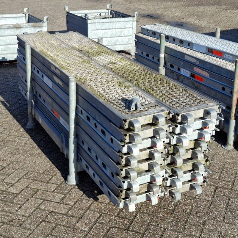 Ca.16x O-roostervloer, Layher, Allround | 257x32 cm, in transportbok – foto 3 – kavel bij Onlineveilingmeester, Smilde
