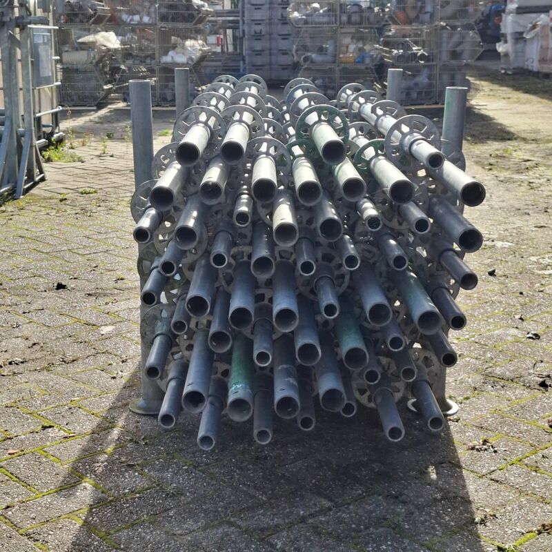Ca. 52x Staanders met pen, Layher, Allround | 200cm (ring 50), in transportbok – foto 4 – kavel bij Onlineveilingmeester, Smilde