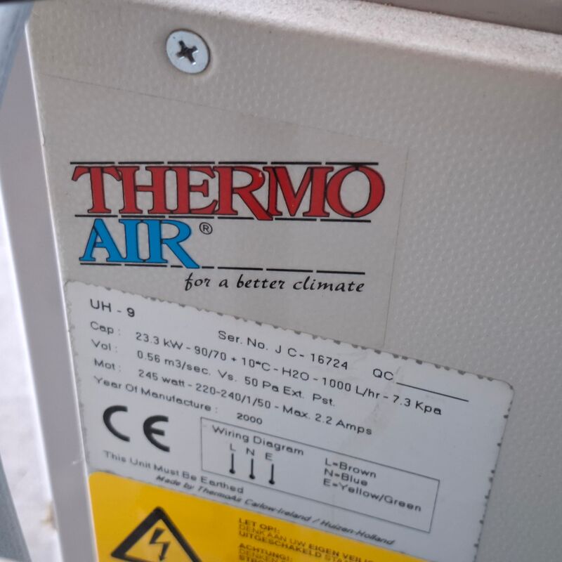 2x Luchtverwarmer, Thermoair, UH-9, grijs, 2000 – foto 9 – kavel bij Onlineveilingmeester, Smilde