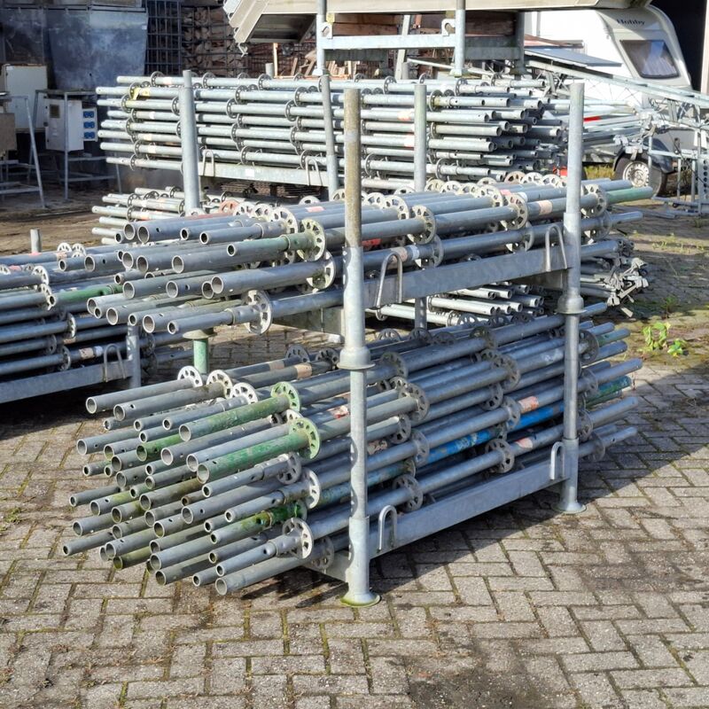 Ca. 72x Staanders met pen, Layher, Allround | 200 cm (ring 50), in 2x transportbok – kavel bij Onlineveilingmeester, Smilde