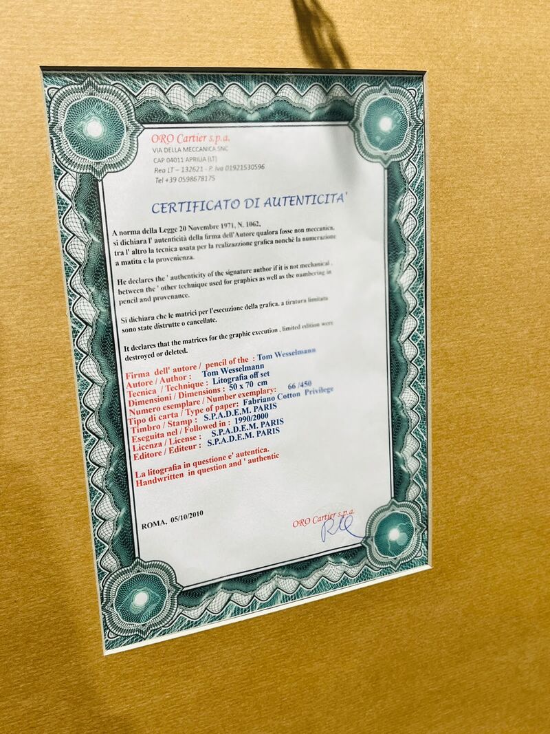 Tom Wesselman Lithograaf - Gesigneerd met certificaat – foto 6 – kavel bij Onlineveilingmeester, Heerenveen