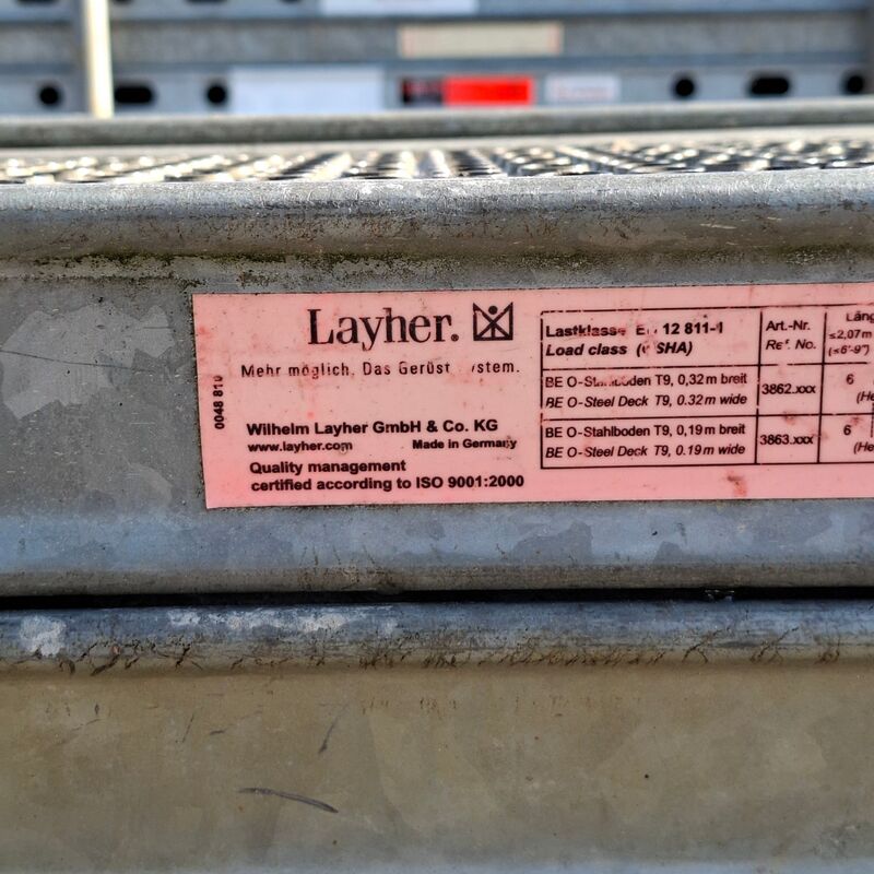 Ca. 16x O-roostervloer, Layher, Allround |140x32 cm, in transportbok – foto 8 – kavel bij Onlineveilingmeester, Smilde