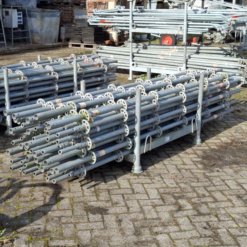 Ca. 50x Staanders met pen, Layher, Allround | 300cm (ring 50), in transportbok – kavel bij Onlineveilingmeester, Smilde
