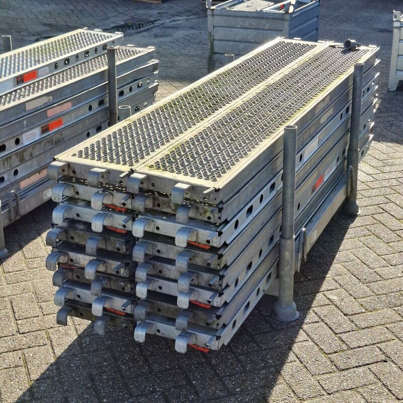 Ca.16x O-roostervloer, Layher, Allround | 257x32 cm, in transportbok – foto 4 – kavel bij Onlineveilingmeester, Smilde