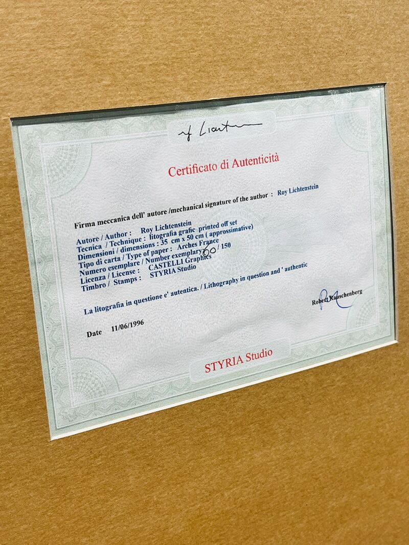 Roy Lichtenstein Lithograaf - Gesigneerd met certificaat – foto 6 – kavel bij Onlineveilingmeester, Heerenveen